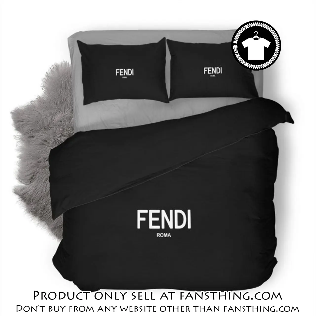 Fendi new luxury logo fashion brand premium bedding set home decor fst4904390